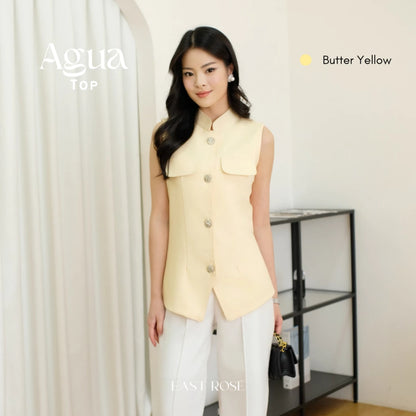 [EastRose] Agua Top | Atasan Wanita | Top Wanita | Kemeja Tanpa Lengan | Kemeja Wanita | Baju Imlek Wanita