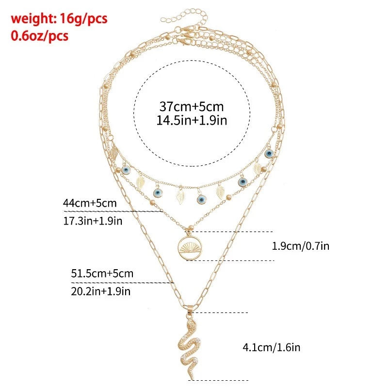 [Fanyee] Desain kreatif kalung liontin ular Mata Iblis yang meneteskan minyak Q940