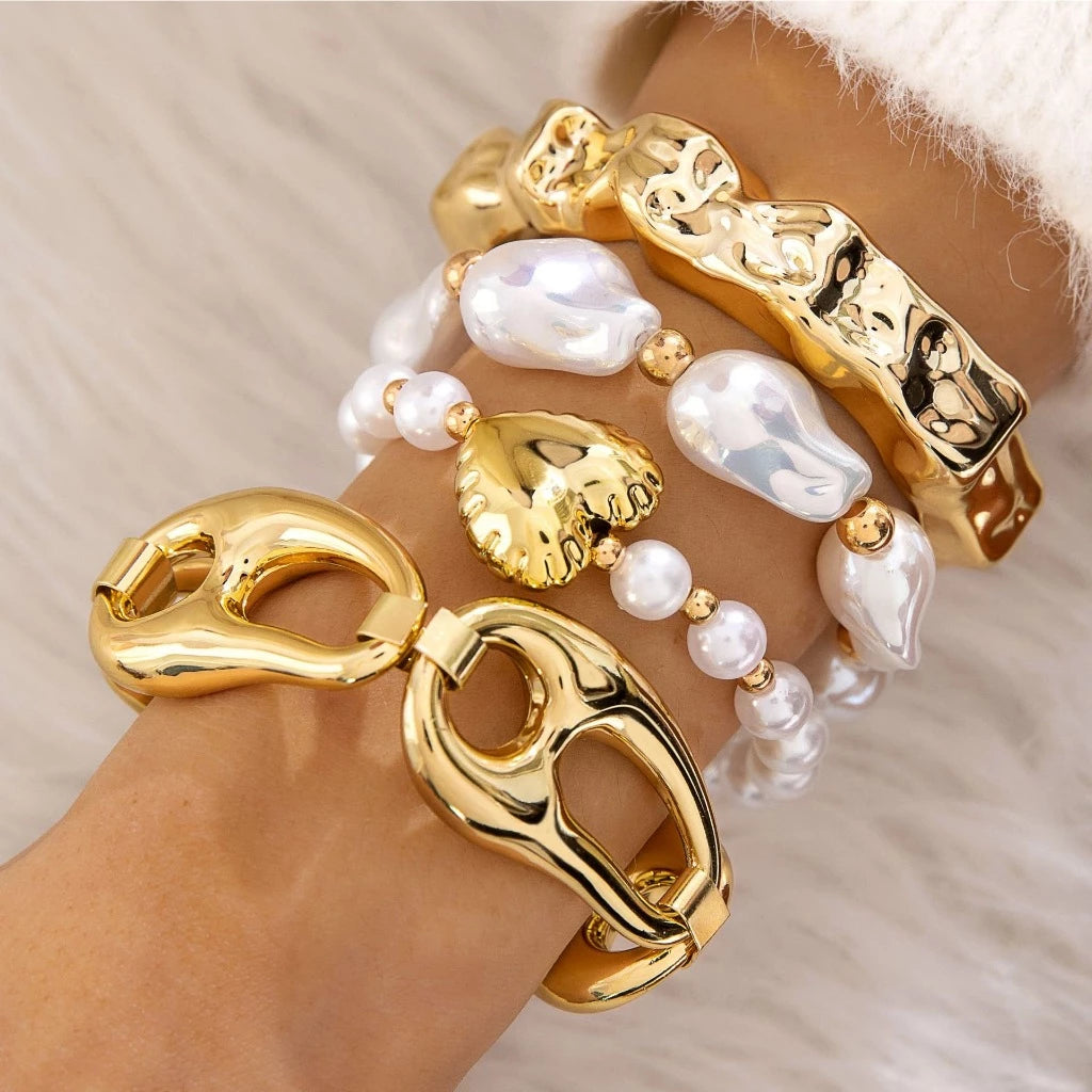 ready 23 model Gelang perhiasan Eropa dan Amerika, gelang liontin paduan cangkang bintang laut liburan pantai, perhiasan manik-manik