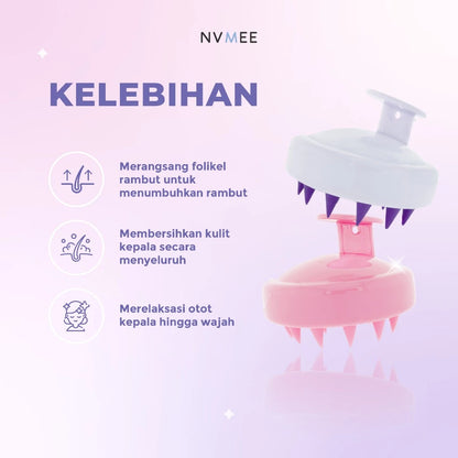 NVMEE - Sisir Pijat Keramas Silikon Lembut Anti Rambut Rontok