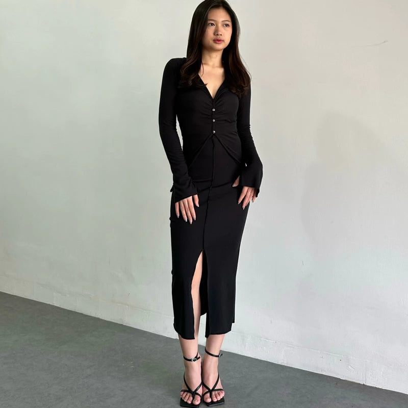 [ELEVENBASIC] HANNA KNIT SET | ONE SET LONG SLEEVE | SETELAN WANITA LENGAN PANJANG ROK & CELANA RAJUT