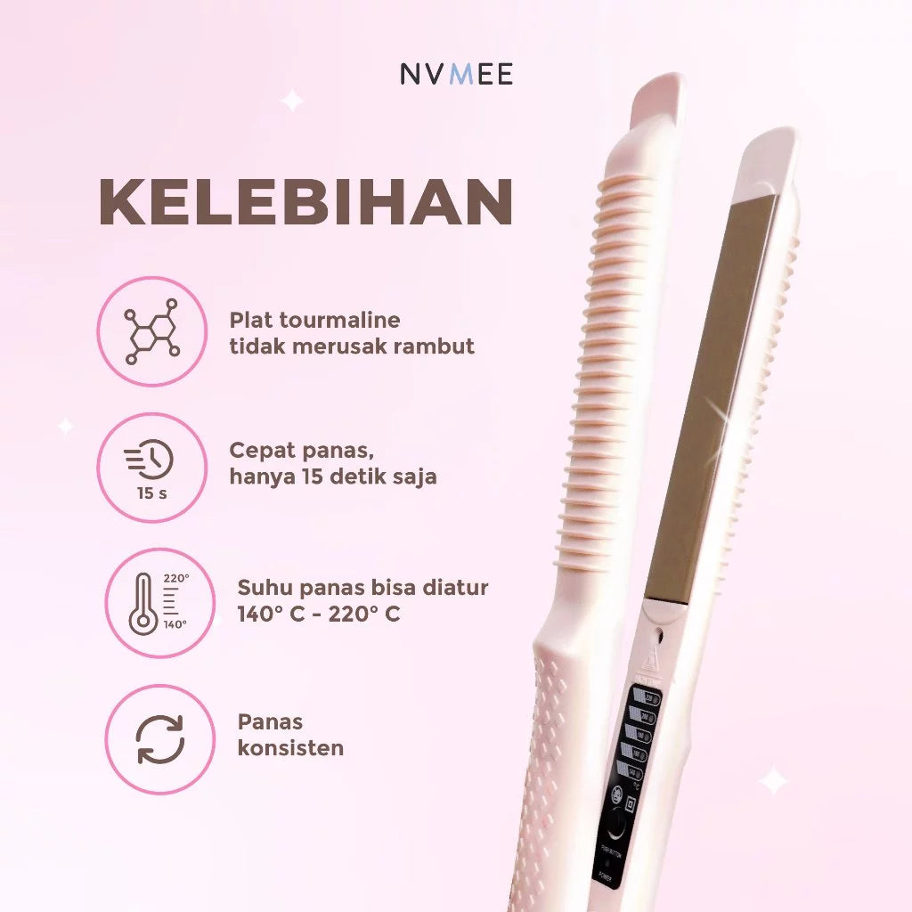 NVMEE - Catokan Pelurus Rambut Saturn Hair Styler Mudah Digunakan