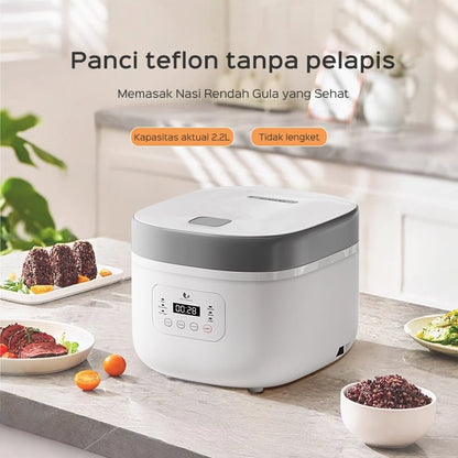 HAN RIVER Rice Cooker 2.2L Magic Com 6 Menu Masak Anti Lengket Smart Micro Processor Penanak Nasi Multifungsi Digital