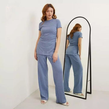 ONESET KIMMY KNIT RIB / SETELAN WANITA KOREAN STYLE / ONE SET BAJU MUSLIM RAJUT ATASAN BAWAHAN FASHION WANITA /