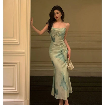 EMITA BLOOM dress hitam wanita party dress wanita kekinian long dress press body sexy lengan korean style y2k dress pantai jumbo (XS-