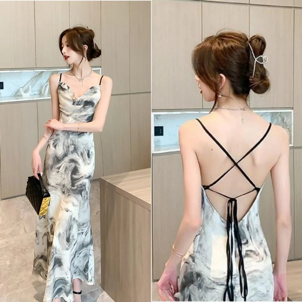 YIMITA baju sexy party dress bodycon midi orange lengan pendek wanita korean style pantai dress terbaru 2026 import