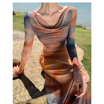 YIMITA midi dress korean style formal simple elegan wanita kekinian pantai press body terbaru 2026 casual plus size lebaran