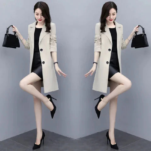 EMITA BLOOM blazer hitam polos fit body wanita kekinian panjang premium elegant korean style oversize jumbo terbaru 2026 baju outer