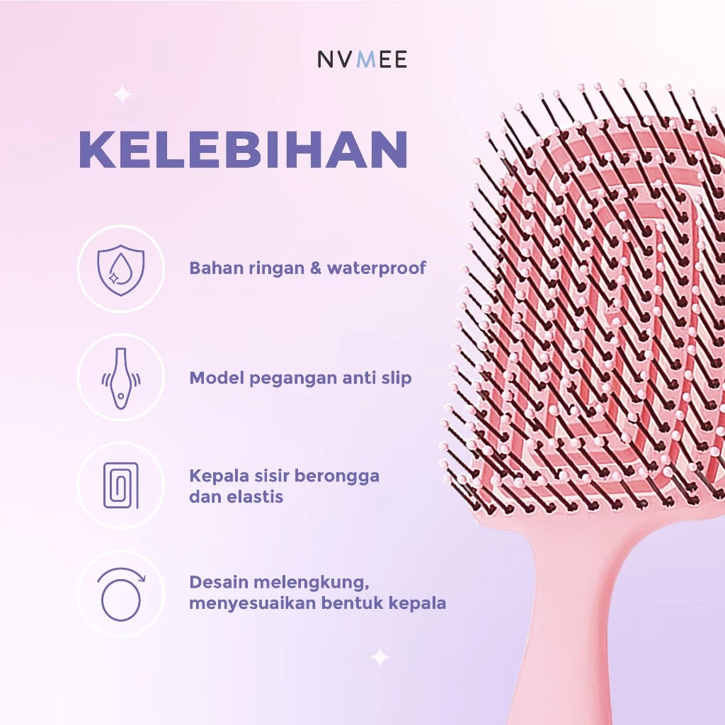 NVMEE - Sisir Besar Kotak Model Khusus Anti Nyangkut Dan Anti Kusut