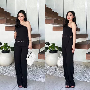 Joji One Set Tanktop Celana Panjang Setelan Rib Knit Premium Wanita