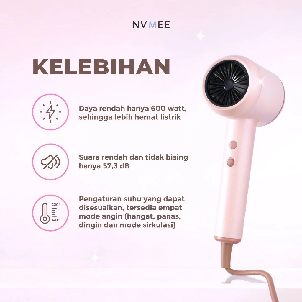 NVMEE - Luna Hair Dryer Strong Wind & Low Watt