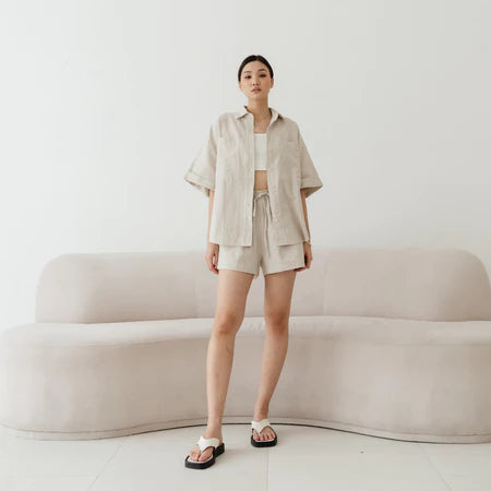 POTTIE - Esme Set- Linen Set Wanita / Fashion Wanita