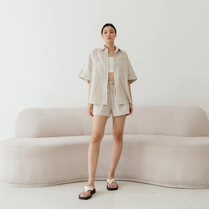 POTTIE - Esme Set- Linen Set Wanita / Fashion Wanita