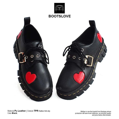 Mikihas Bootslove Sepatu Boots Wanita Hitam Premium