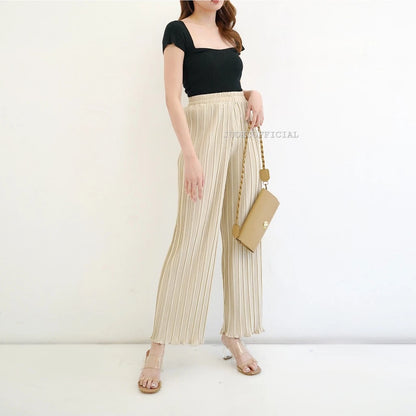 Celana Kulot Plisket BB Wavy / Kulot BB / Pleated Cullote Pants / Pleated Pants