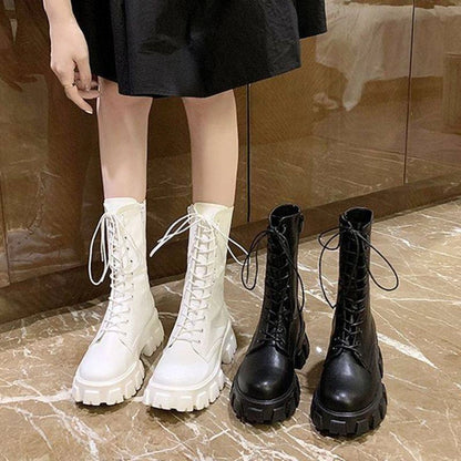 DUNIA FASHION - DF 693 Sepatu Wanita Sneakers Boots Import Premium Quality
