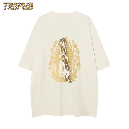 TREPUB.T-shirt Oversize Korean Lady Prayer Baju Kaos Korean Style | Pria Wanita /297