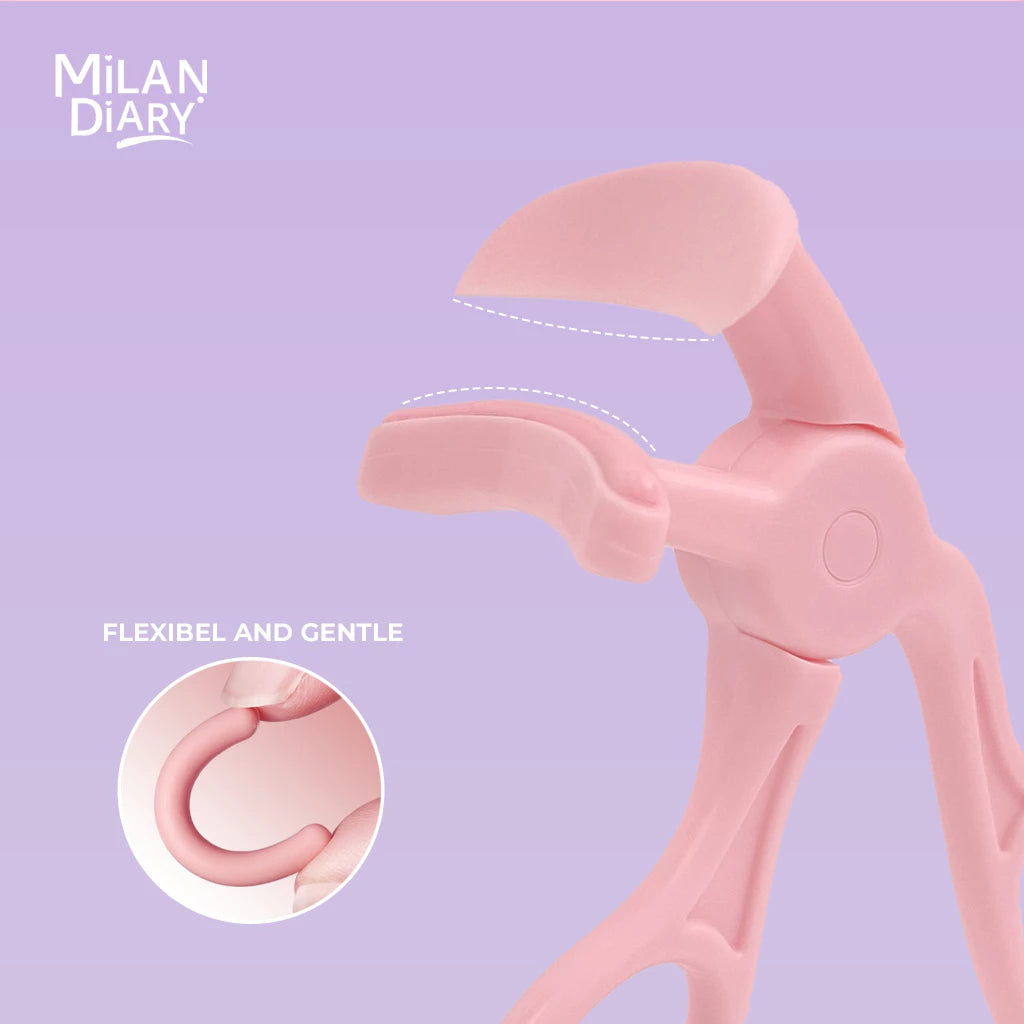 SUNFLOWER 3D Cute Mini Eyelash Curler / Penjepit Bulu Mata Dengan Silikon