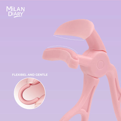 SUNFLOWER 3D Cute Mini Eyelash Curler / Penjepit Bulu Mata Dengan Silikon
