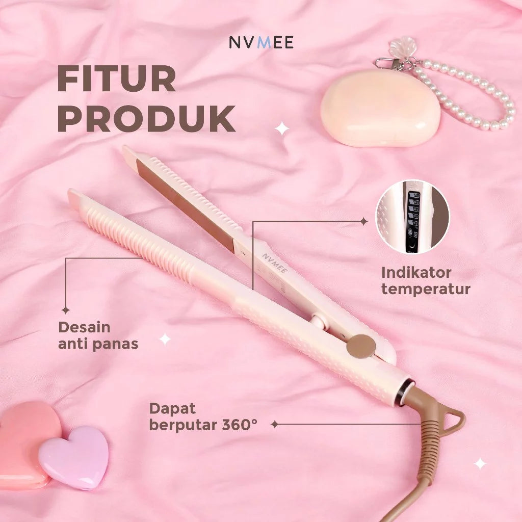 NVMEE - Catokan Pelurus Rambut Saturn Hair Styler Mudah Digunakan