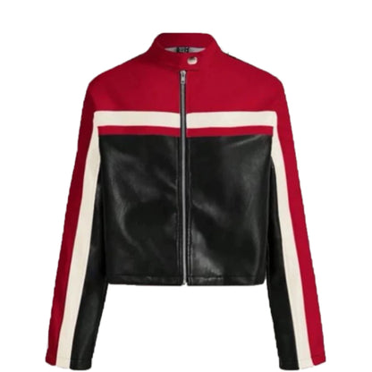 Jaket Kulit wanita dan pria cropped 3 colors streetwear daily use