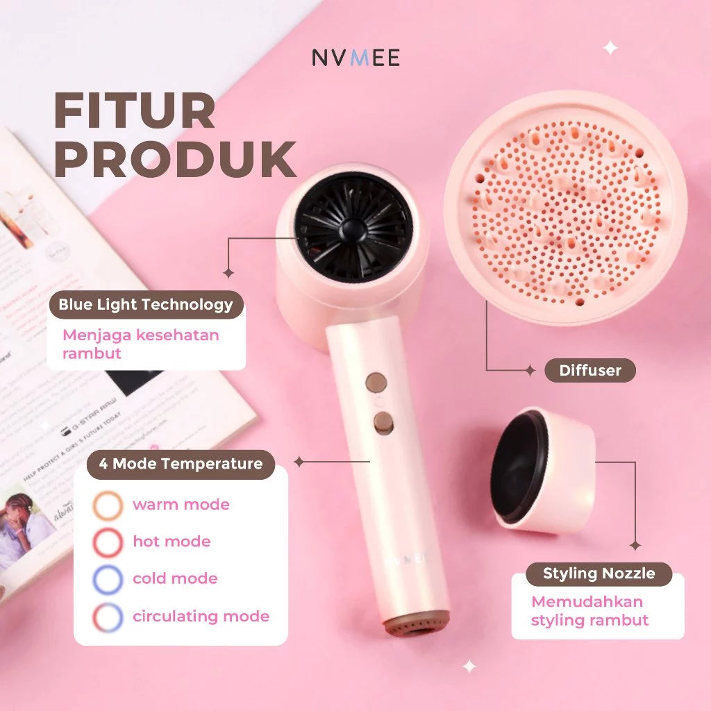 NVMEE - Luna Hair Dryer Strong Wind & Low Watt