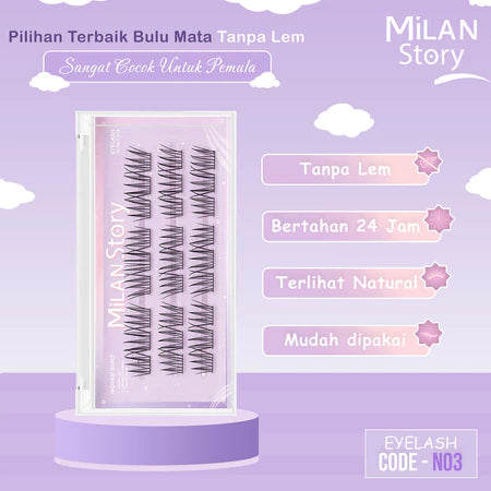 [ LANGSUNG TEMPEL ] MILAN STORY N SERIES Bulu Mata Palsu | Eyelash Extention | Eye Make Up | Douyin Lash Tanpa Pinset