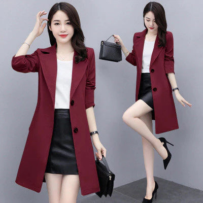 EMITA BLOOM blazer hitam polos fit body wanita kekinian panjang premium elegant korean style oversize jumbo terbaru 2026 baju outer