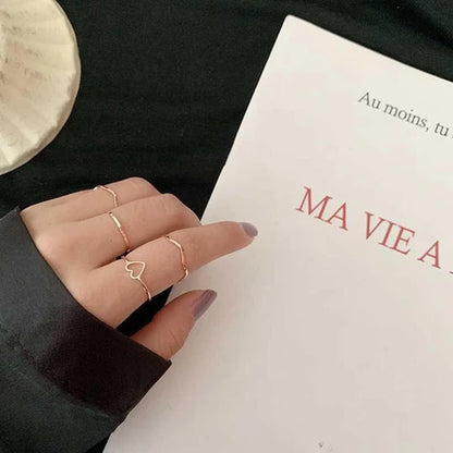 Sadyye 10PCS/SET Cincin Tanaman Rambat Cincin Berongga Bunga Bunga Sederhana Mutiara Imitasi