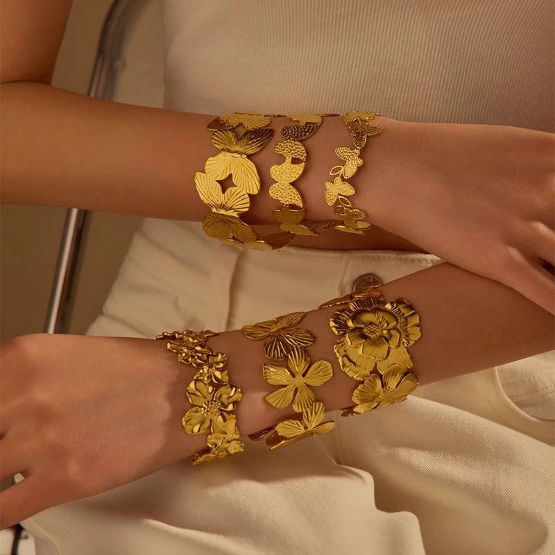 Gelang Bangle Model Terbuka Bracelet Aesthetic Gelang Wanita Simple Elegant