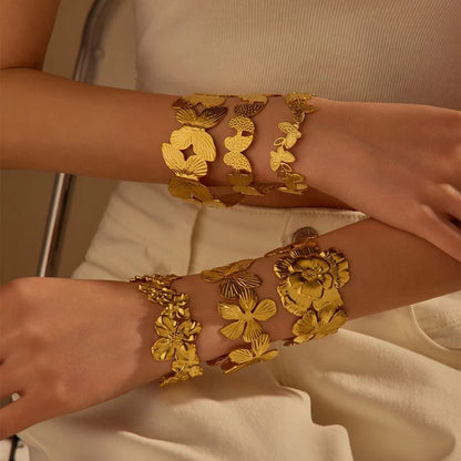 Gelang Bangle Model Terbuka Bracelet Aesthetic Gelang Wanita Simple Elegant