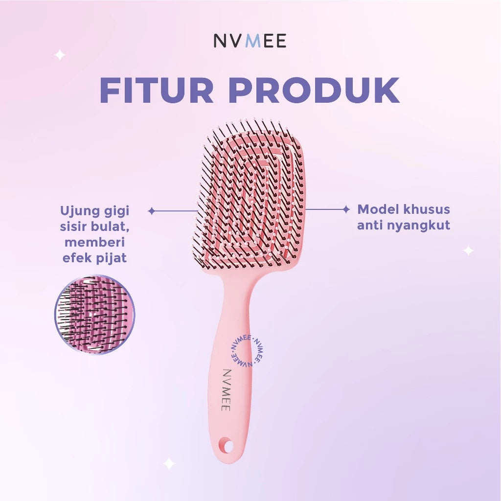 NVMEE - Sisir Besar Kotak Model Khusus Anti Nyangkut Dan Anti Kusut