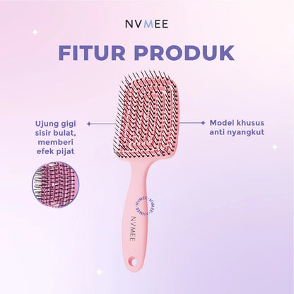 NVMEE - Sisir Besar Kotak Model Khusus Anti Nyangkut Dan Anti Kusut