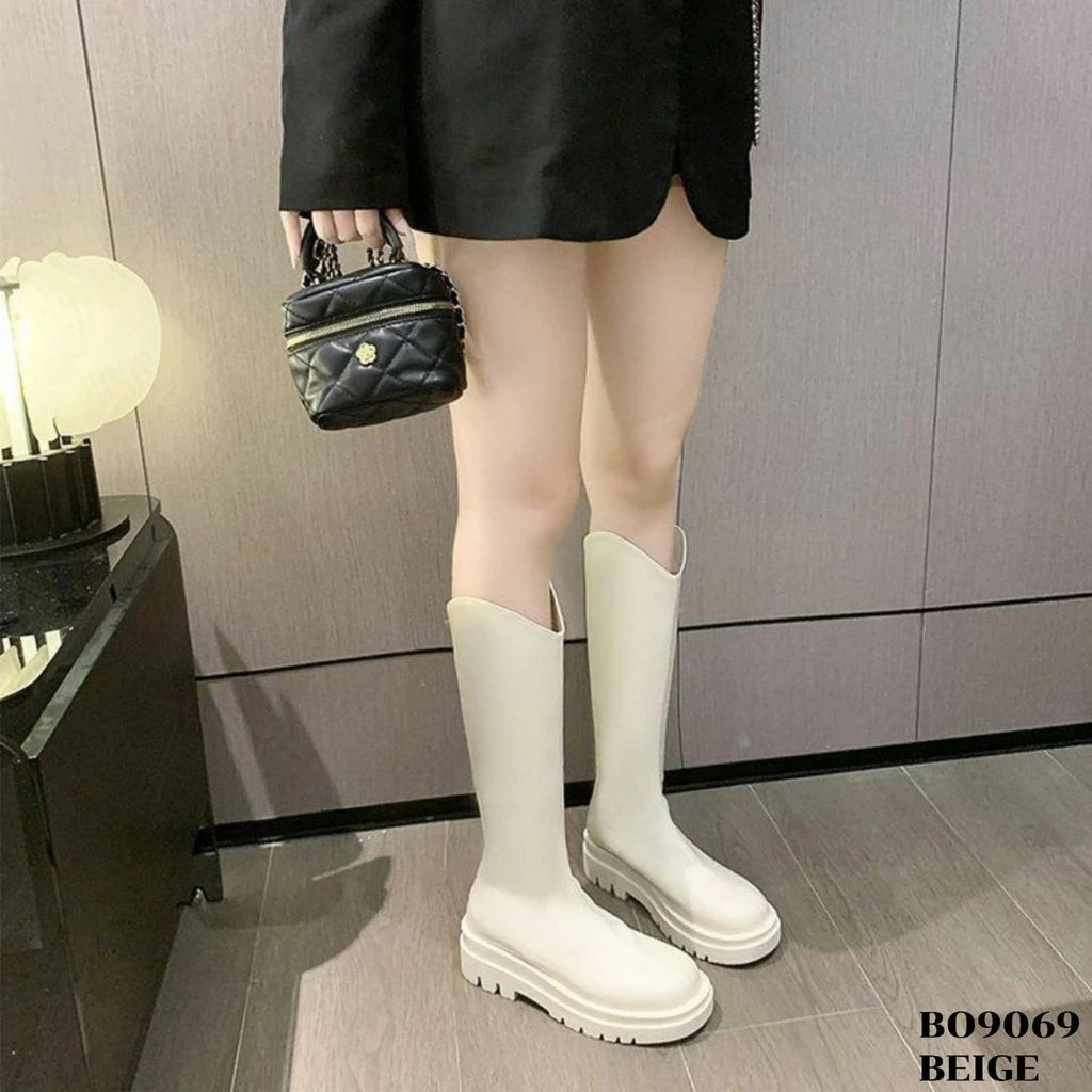 WYN Sepatu Long Boots Flat Korea BO9069