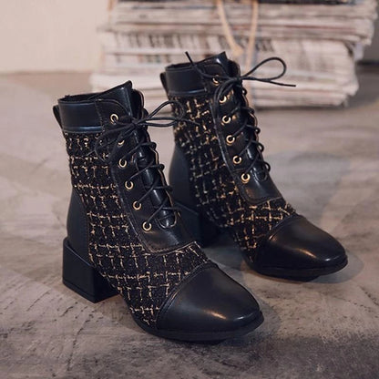 PINKEY P059 Sepatu Boots Fashion Murah Wanita Terkini Flat Model Tali