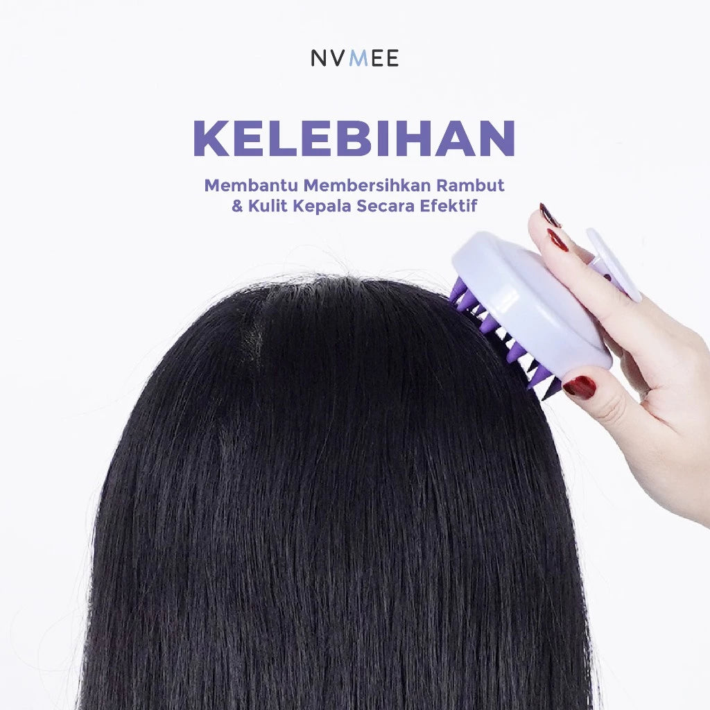 NVMEE - Sisir Pijat Keramas Silikon Lembut Anti Rambut Rontok