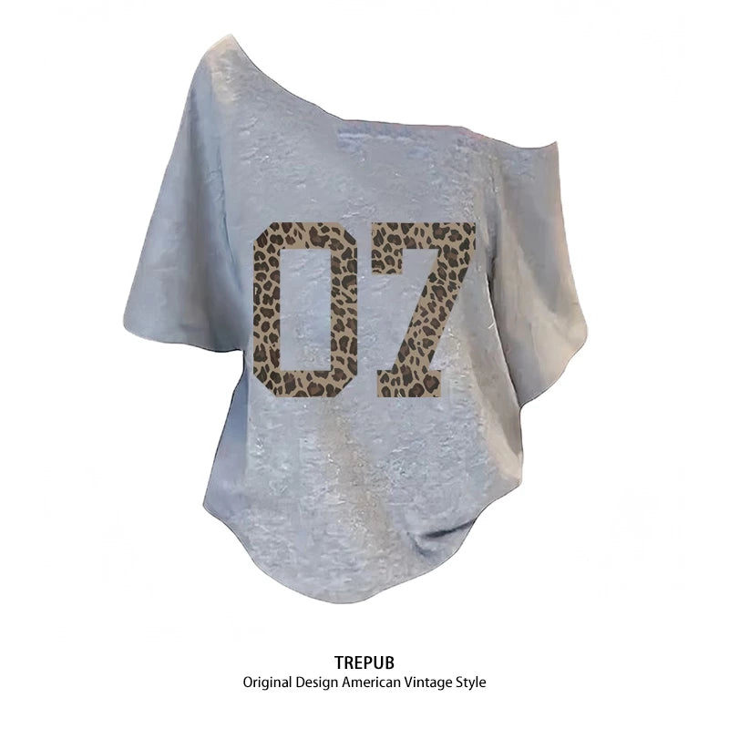 TREPUB.T-shirt Oversize leopard print 07 Baju Kaos Korean Style | Pria Wanita /381