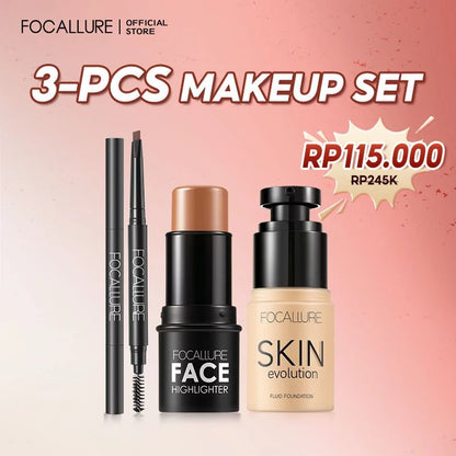 [Hot Bundle]FOCALLURE Makeup Set 3/5/7PCS Bundle Lip tint Eyeshadow Foundation Eyeliner Blush Powder Mascara