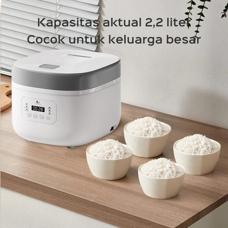 HAN RIVER Rice Cooker 2.2L Magic Com 6 Menu Masak Anti Lengket Smart Micro Processor Penanak Nasi Multifungsi Digital