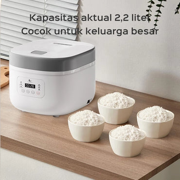 HAN RIVER Rice Cooker 2.2L Magic Com 6 Menu Masak Anti Lengket Smart Micro Processor Penanak Nasi Multifungsi Digital