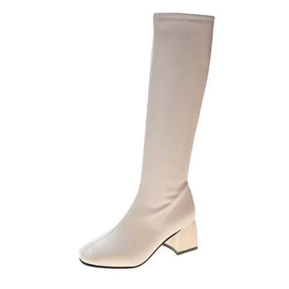 sepatu boot heal 5 cm tinggi selutut fashion wanita harga fromo!!
