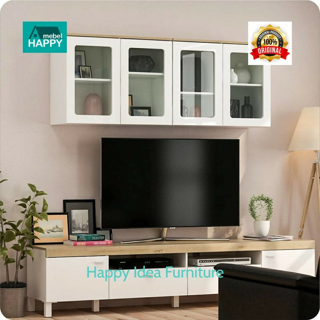 '- Meja TV LED Minimalis Panjang 2,1 Meter Benedict TV210 / Rak TV Modern Elegan Pira by Pro Design Benedict TV 210 Condor TV 210 Condor TV210 Benedict TV 150 Benedict TV150