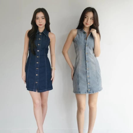 Dulcet Dress [EastRose X Shannon Dorothea] The Denim Club Collection | Dress Denim Wanita | Dress Jeans | Denim Dress Casual