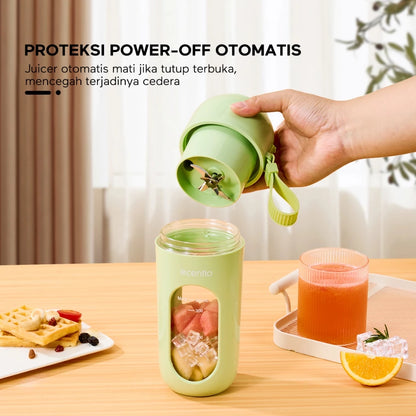 ecentio Juicer Mini portable Blender 12 mata pisau Pembuat Jus Juicer Chopper kecil kapsul buah tanpa ampas