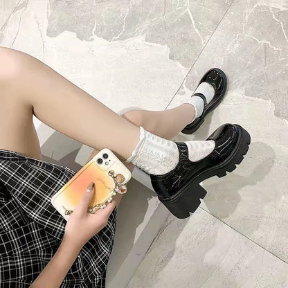 Boots Kulit Wanita Modern Fashion Casual Korean Style Terbaru - 0306