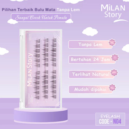 [ LANGSUNG TEMPEL ] MILAN STORY N SERIES Bulu Mata Palsu | Eyelash Extention | Eye Make Up | Douyin Lash Tanpa Pinset