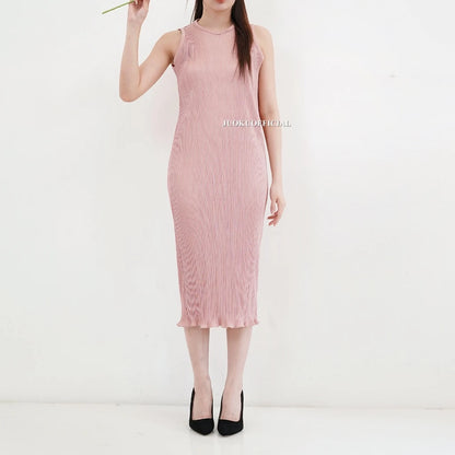 Inner Midi Dress Span Wavy Plisket Lidi / Dress Wavy / Dress Span / Dress Polos Plisket / Inner Plisket / Dress Plisket / Inner Pleated Dress