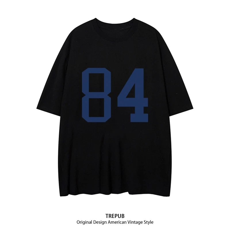 T-shirt Oversize Wanita Blue 84 Baju Kaos Korean Style | Pria Wanita /372