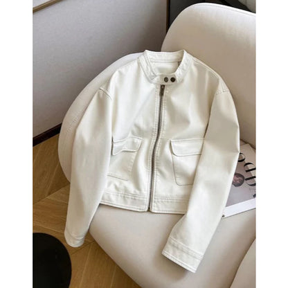 - Jacket Leather woman Classic daily wear activity