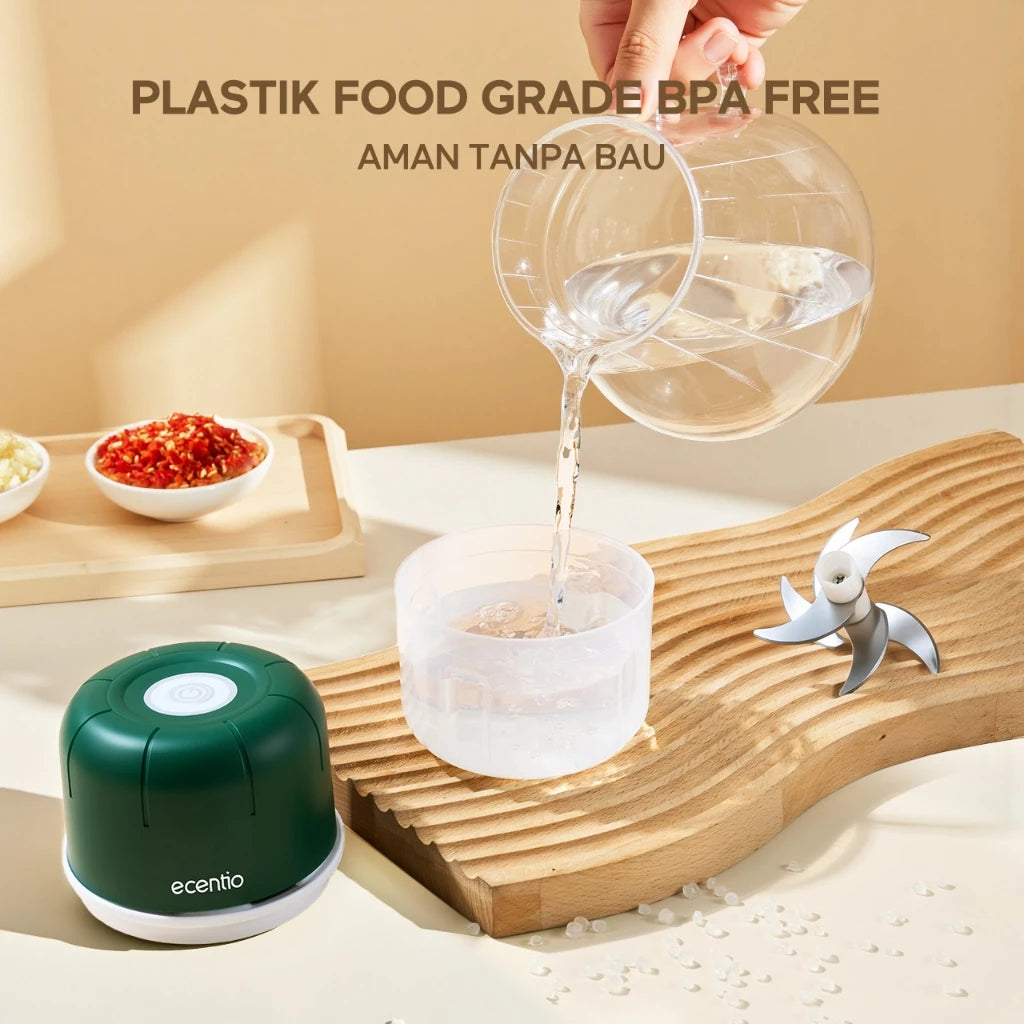 ecentio chopper mini blender chopper coper daging dan bumbu blender bumbu dapur blender portable 250ml 6 Pisau peralatan dapur